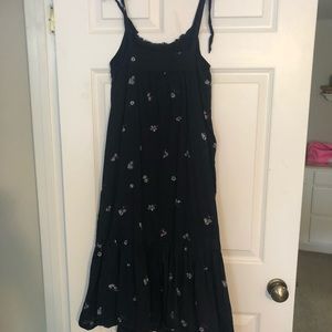 Hatch maternity navy floral tie strap dress size 1
